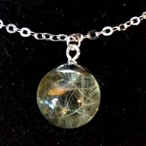Mustard Seed Acrylic Pendant Necklace